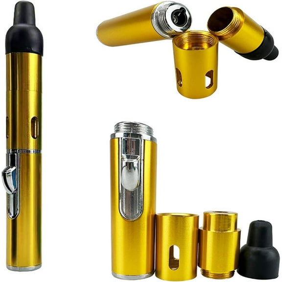 Cool Lighters,Long Matches for Candles,Lighters Rechargeable Butane Torch Slim Butane Lighter Multipurpose Hand Lighter for Candle Camping Birthday Gift,Without Gas(Gold 5.5in)