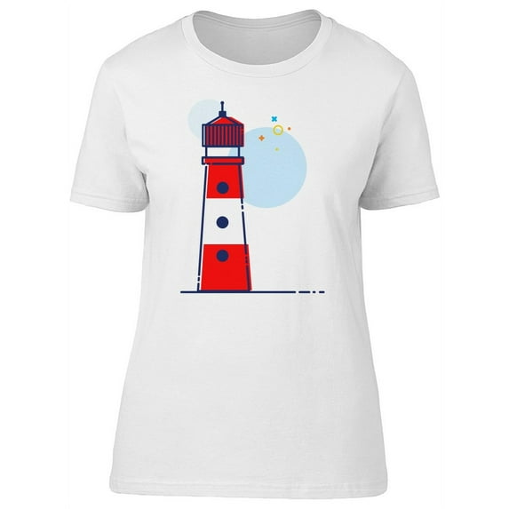 Cool Lighthouse Doodle T-Shirt Women -Image by Shutterstock, Female Large