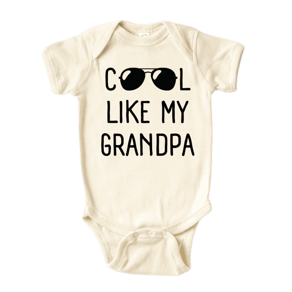Cool Like My Grandpa Baby Bodysuit, Newborn Outfit, Baby Clothes, GiftforChildren 6-9m Natural