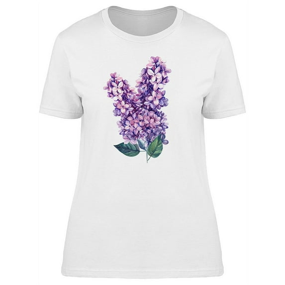 Cool Lilac Spring Flowers T-Shirt Women -Image by Shutterstock, Female Large