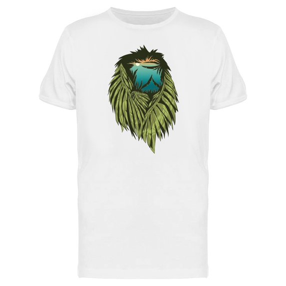 Cool Lion And Exotic Landscape Tee Men's -Image by Shutterstock