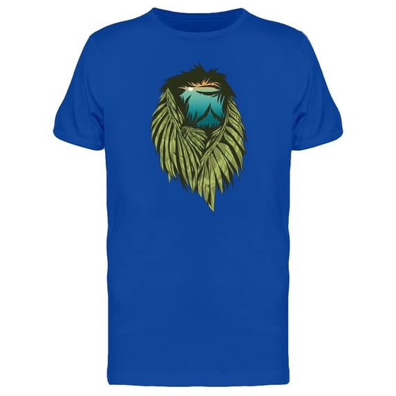 Cool Lion And Exotic Landscape Tee Men's -Image by Shutterstock