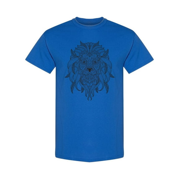 Cool Lion Face Design T-Shirt Men -Image by Shutterstock, Male Small
