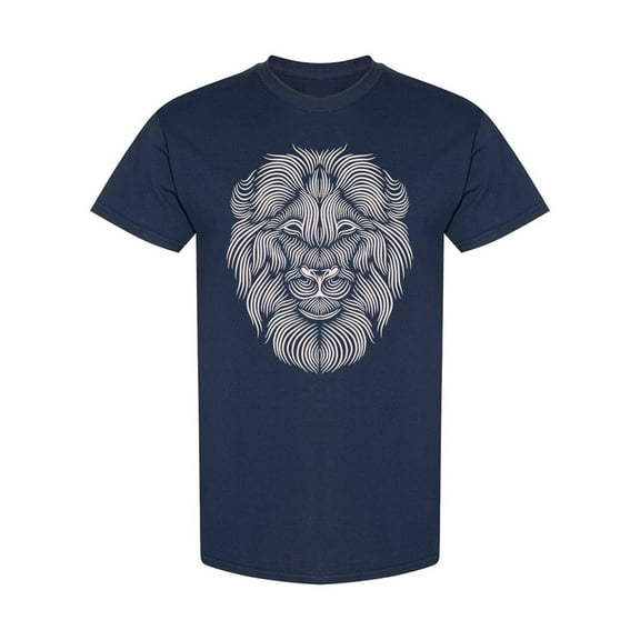Cool Lion Head Design T-Shirt Men -Image by Shutterstock, Male Small