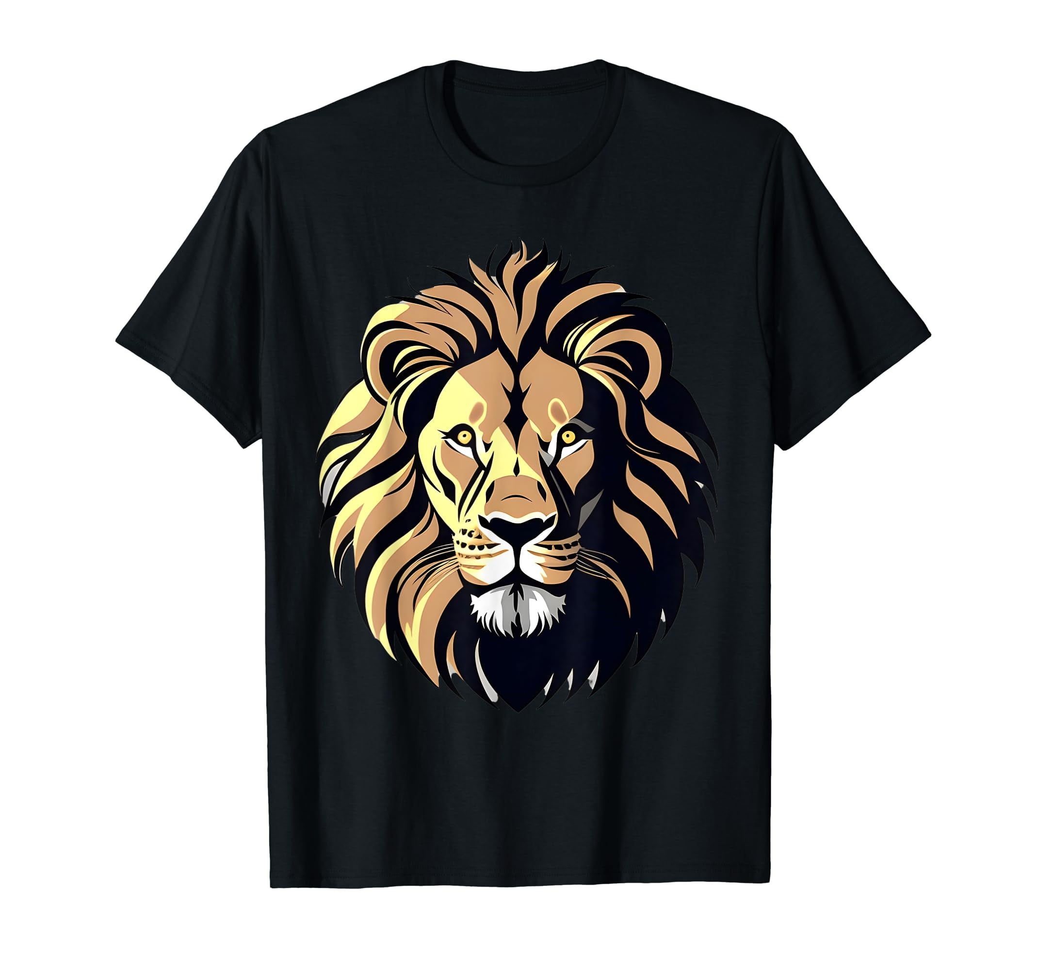 Cool Lion Head Design with Bright Colorful T-Shirt - Walmart.com