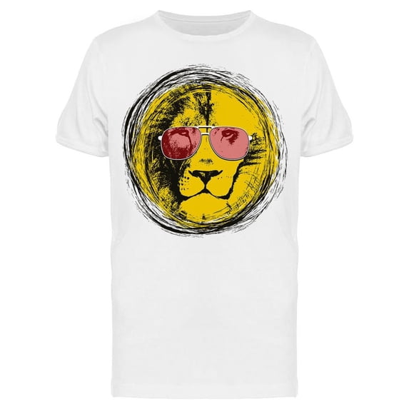 Cool Lion Head Sunglasses Tee Men's -Image by Shutterstock
