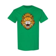 Cool Lion Head T-Shirt Men -Image by Shutterstock, Male Large