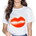 thumbnail image 1 of Cool Lipstick Art For Women Girls Red Lips Makeup Artist T-Shirt, 1 of 3