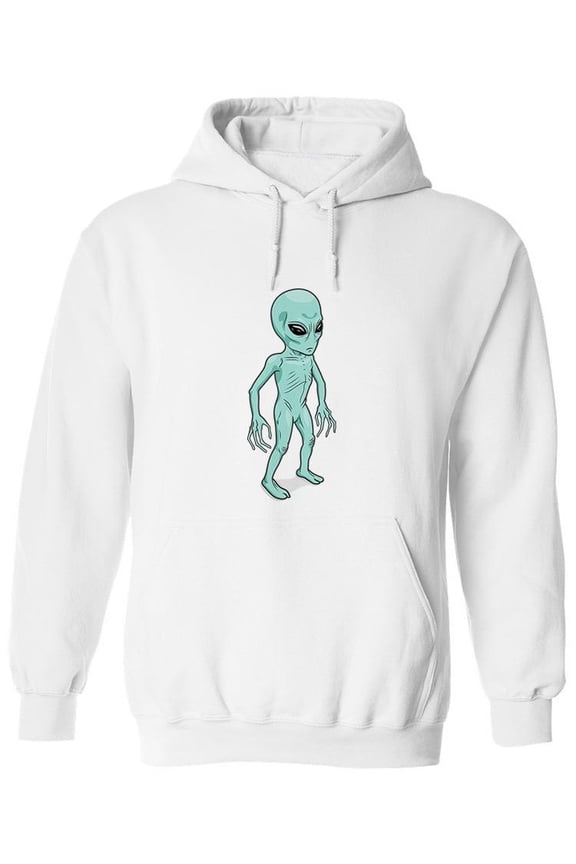 Cool Little Alien Hoodie Men - Men Hoodie, White, Small