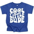 thumbnail image 1 of Cool Little Dude Retro Smiley Shirt Vintage Royal Shirt 3T, 1 of 2