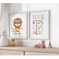thumbnail image 1 of Cool Live Here Art Playroom Decor Lion Art Nursery Room Wall Print Set 2 Unframed Paper Print 12x18, 1 of 3