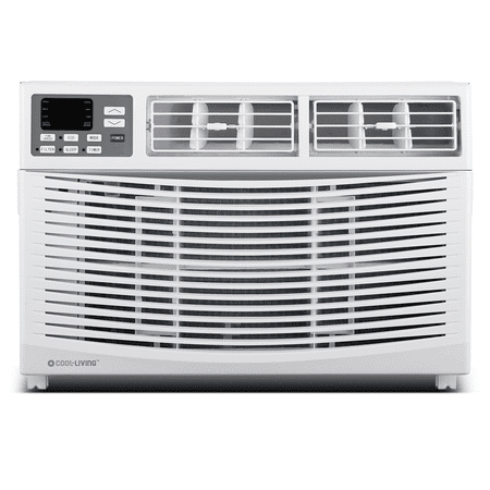 Cool-Living 10,000-BTU 115-Volt Window Air Conditioner with LCD Display and Remote, White