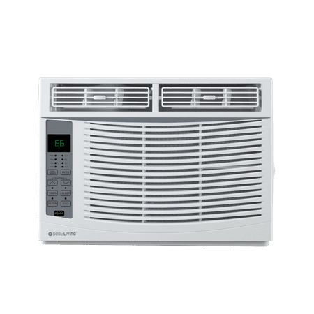 Cool-Living 6,000 BTU 115-Volt Window Air Conditioner with Digital Display and Remote, White
