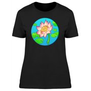 Cool Lotus Flower Cartoon T-Shirt Women -Image by Shutterstock, Female Large