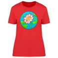 thumbnail image 1 of Cool Lotus Flower Cartoon T-Shirt Women -Image by Shutterstock, Female Large, 1 of 2