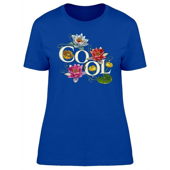 Cool Lotus Flowers T-Shirt Women -Image by Shutterstock, Female Medium