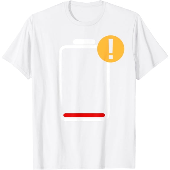 Cool Low Battery Halloween Costume | Funny Lazy DIY Gift T-ShirtMen and women, Black T-shirt, size: Extra large S-4XL