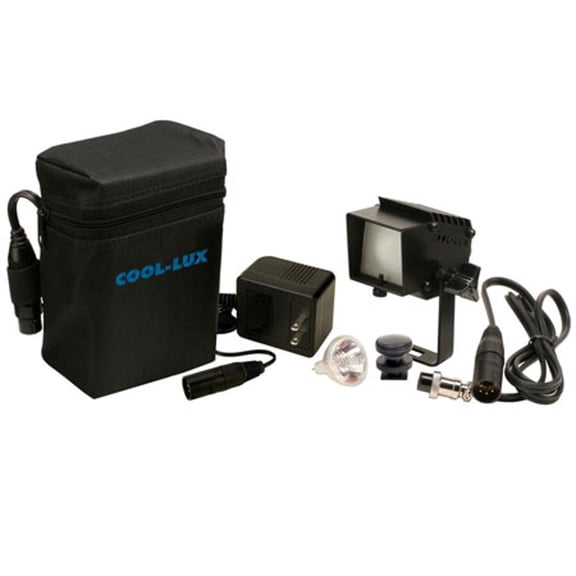 Cool-Lux LK2524 Digi-Lux On-Camera Light Kit - 35 Watt, Dimmer, 4-Pin XLR Connector, Shoe Mount, Battery and Charger