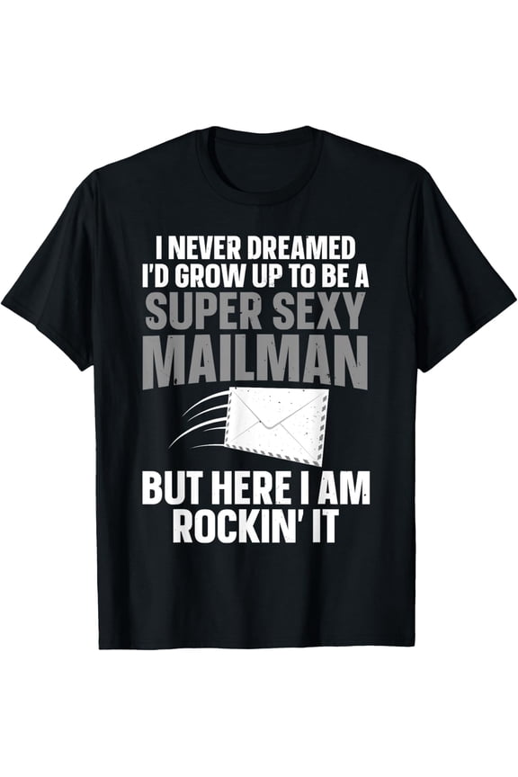 Cool Mailman Art For Men Postal Worker Post Office Mail Man T-Shirt