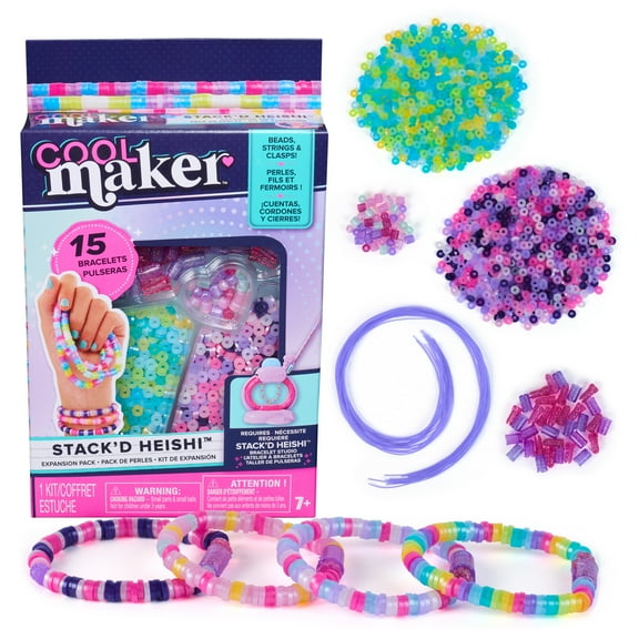 Cool Maker, Stack’d Heishi Bracelet Maker Expansion Pack, for Kids Ages 7 and up
