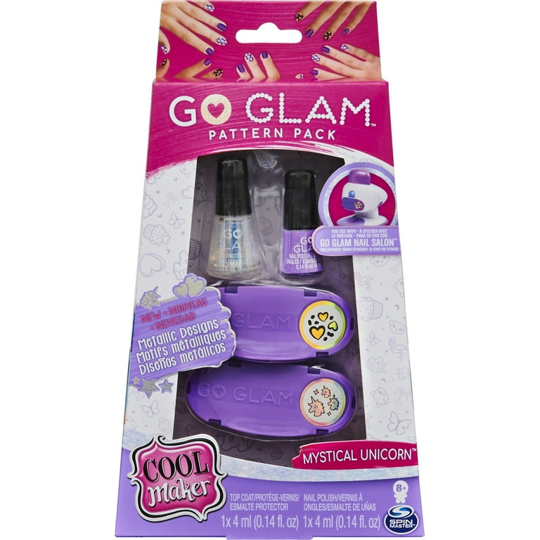 Cool Maker, GO GLAM Mystical Unicorn Pattern Pack Refill with 2 Metallic  Designs for Use with GO GLAM Nail Salon