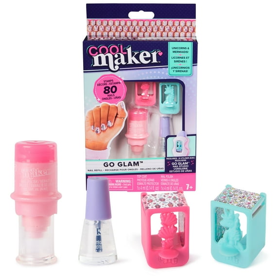 Cool Maker, GO GLAM Studio Refill, Nail Art Kit to Style 80 Nails (Packaging May Vary)