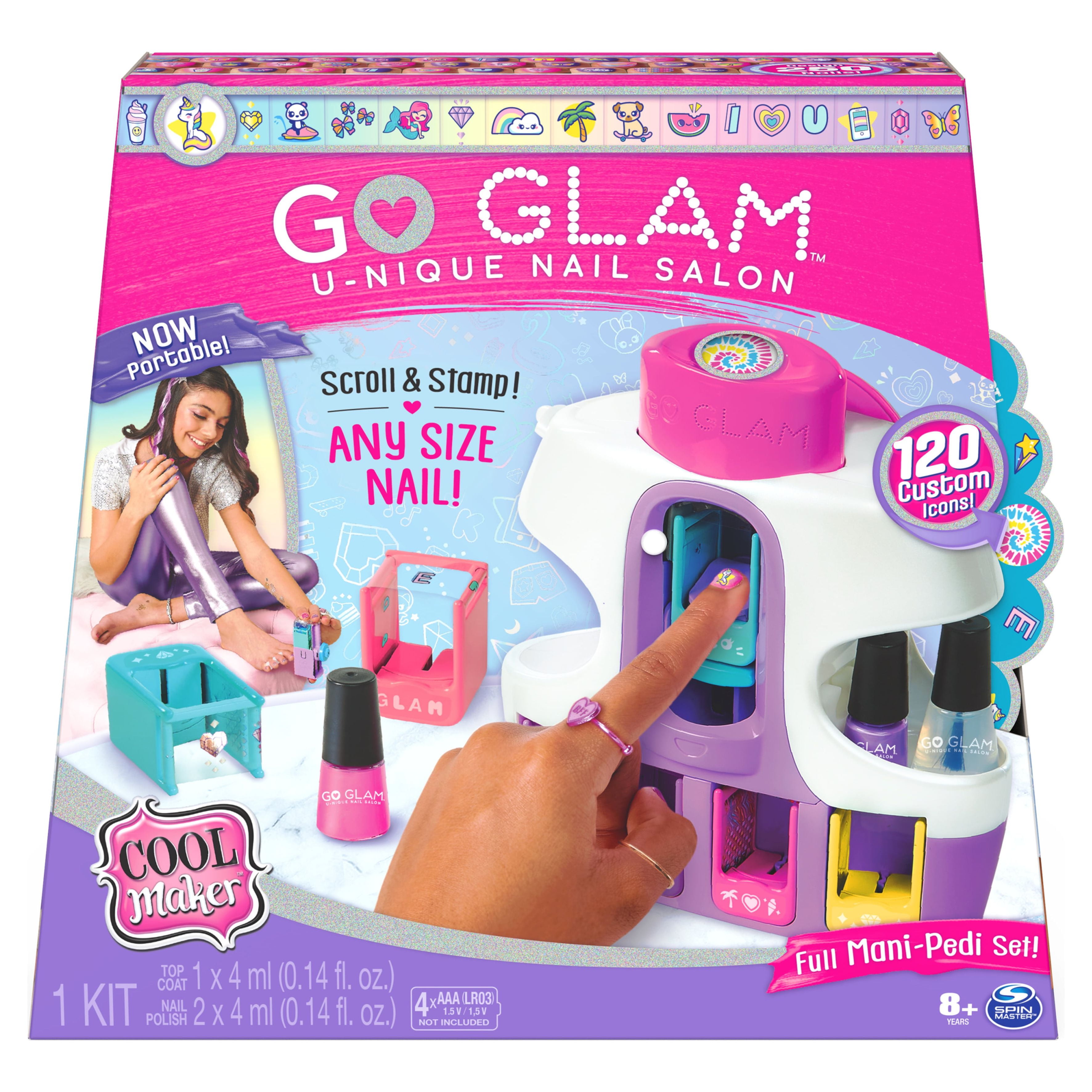 Cool Maker, GO GLAM Refill with 4 Design Pods and 3 Nail Polish Colors