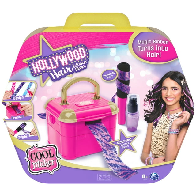 Cool Maker, Hollywood Hair Extension Maker with 12 Customizable Extensions and Accessories, for Kids Aged 8 and up