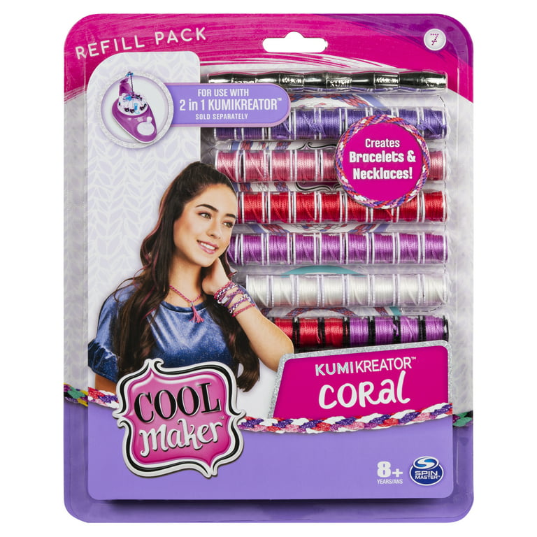 Cool Maker, KumiKreator Coral Fashion Pack Refill, Friendship Bracelet and  Necklace Activity Kit 
