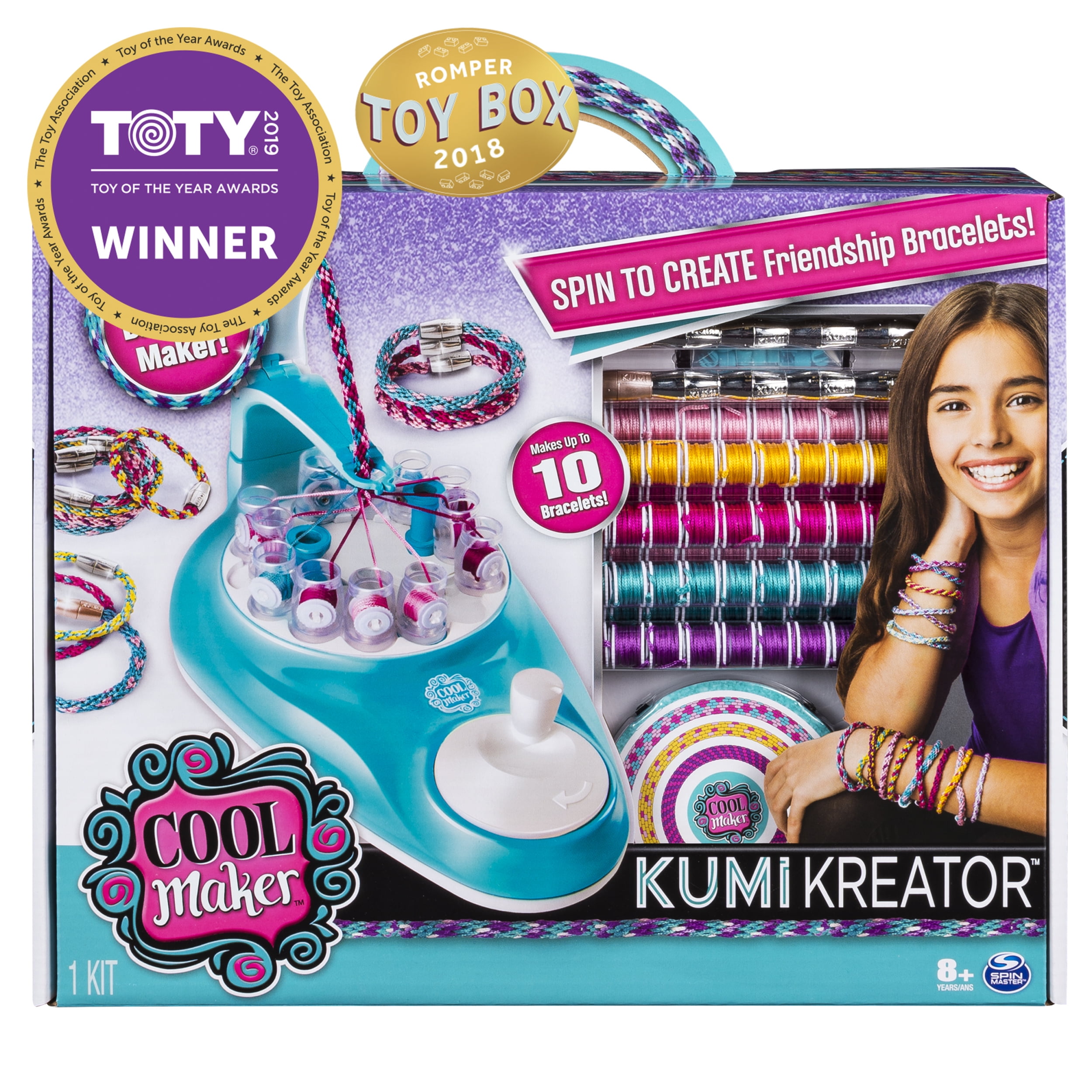 Cool Maker, KumiKreator Friendship Bracelet Maker Kit for Girls Age 8 & up