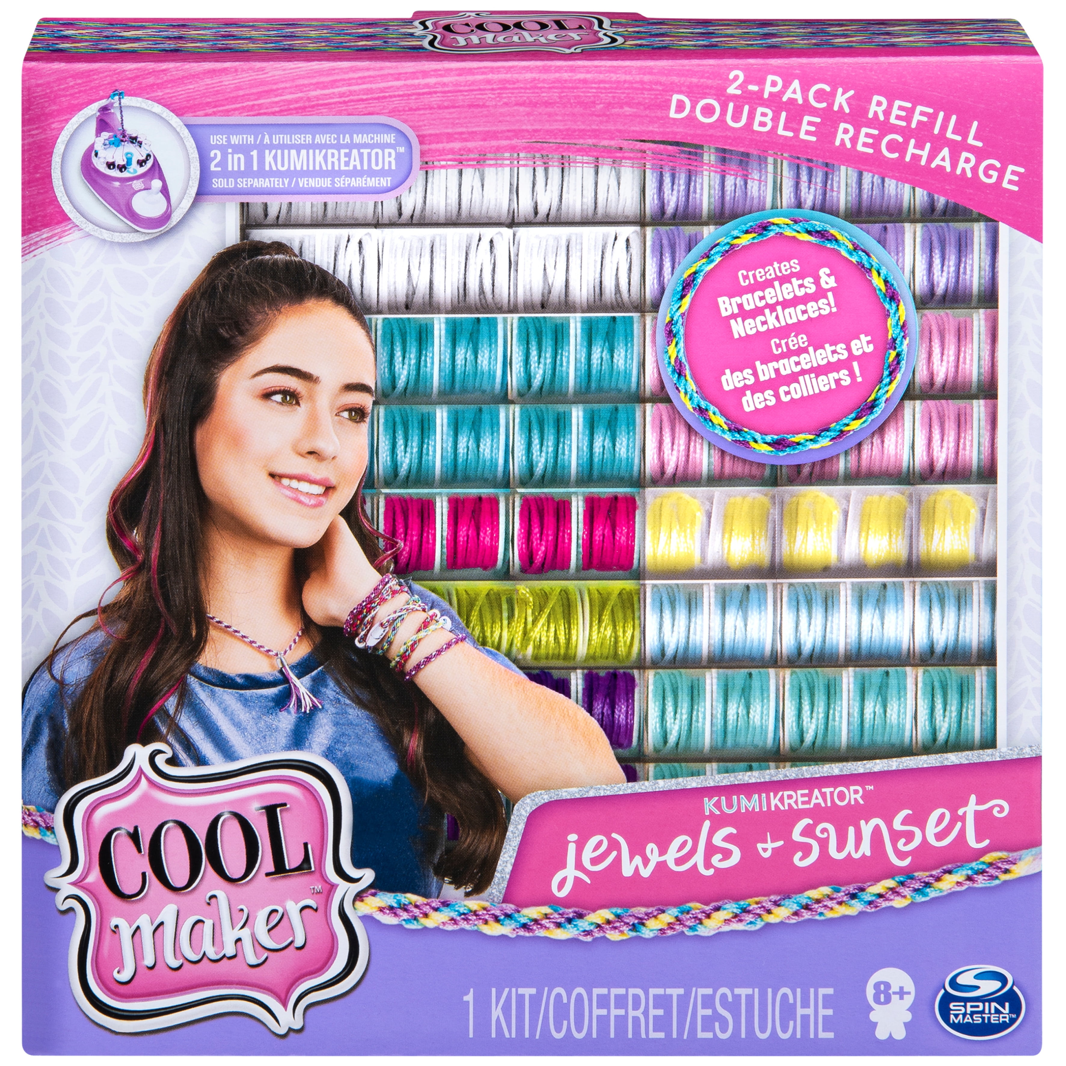 Cool Maker, 2-in-1 KumiKreator, Necklace and Friendship Bracelet Maker  Activity Kit, for Ages 8 and Up 