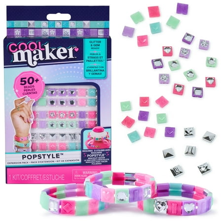 Cool Maker, PopStyle Expansion Pack Bracelet Making Kit, over 50 Beads