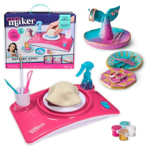 Cool Maker, Pottery Studio, Air-Dry Clay Pottery Wheel Sculpting & Craft Kit, Arts and Crafts Kids Toys for Ages 8 and up (Packaging May Vary)