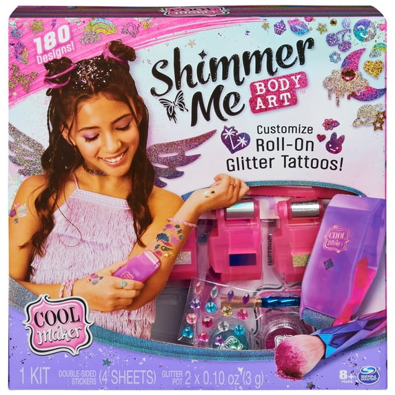 Cool Maker, Shimmer Me Body Art with 4 Metallic Foils and 180 Designs