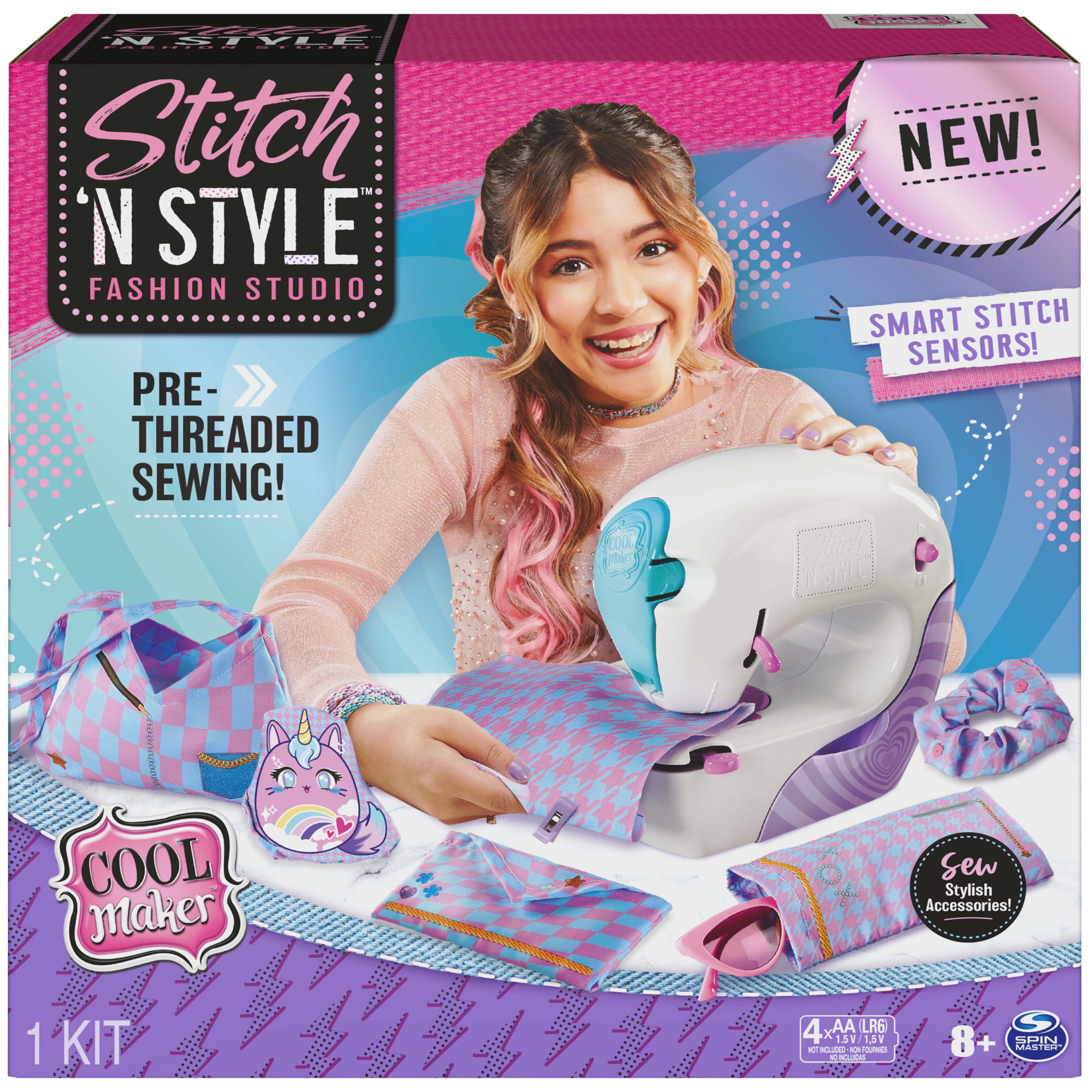Cool Maker, Recharge Stitch 'N Style Fashion Studio avec 2 cartouches de  fil pré-enfilées, tissus et imprimés à transférer à l'eau
