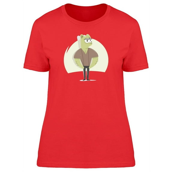 Cool Man Cat Doodle T-Shirt Women -Image by Shutterstock, Female Large