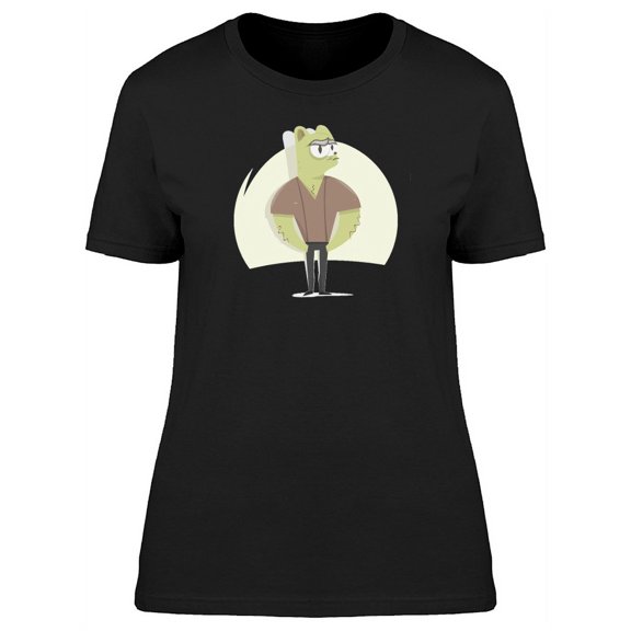 Cool Man Cat Doodle T-Shirt Women -Image by Shutterstock, Female Small
