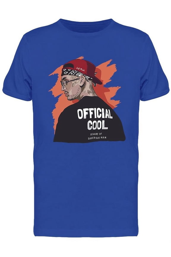 Cool Man With Face Tattoo  T-Shirt Men -Image by Shutterstock, Male x-Large