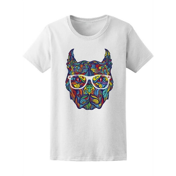 Cool Mandala Hipster Pitbull Tee Women's -Image by Shutterstock