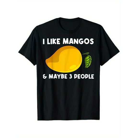 Cool Mango For Men Women Mangos Fruit Lover Mangoes Plant T-Son, A lot of Praise, men, women, dad, family, MangoT-shirt, 180g, round neck black, size S-XXXL
