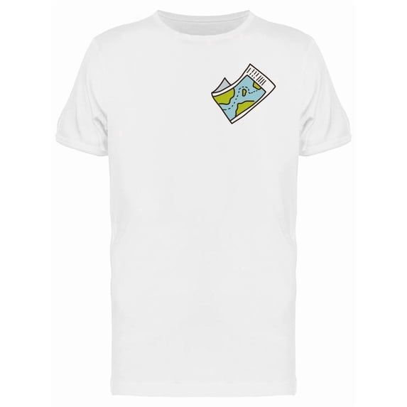 Cool Map Paper Doodle Tee Men's -Image by Shutterstock