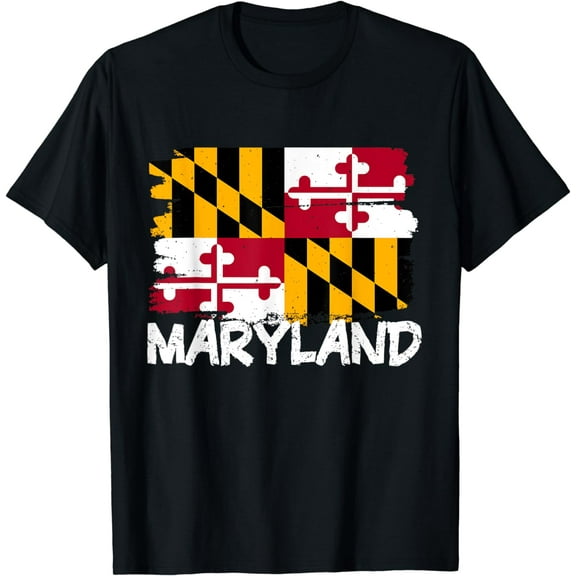 Cool Maryland Flag T-Shirt Maryland Flag