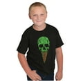 thumbnail image 1 of Cool Melting Skull Ice Cream Cone Crewneck T Shirts Boy Girl Teen Brisco Brands L, 1 of 5