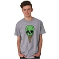 thumbnail image 1 of Cool Melting Skull Ice Cream Cone Plus Size Crewneck Graphic Tee Shirt Brisco Brands 2X, 1 of 5