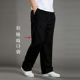Men's Cargo Pants Cotton Black Work Pants Large Size Summer Casual