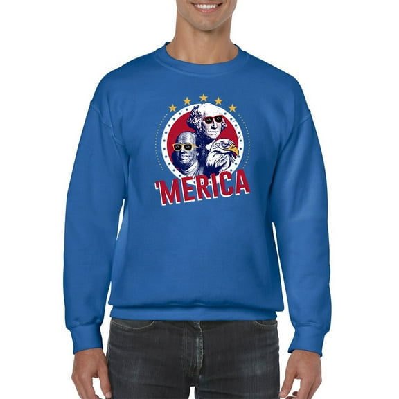 Cool 'Merica Sweatshirt Men -GoatDeals Designs, Male Small