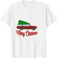 thumbnail image 1 of Cool Merry Christmas Station Wagon and Tree Design Raglan Baseball Tee White Small, 1 of 5