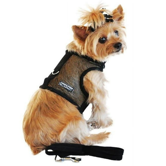 Cool Mesh Dog Harness - Solid Black - X-Small