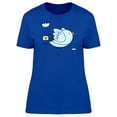 thumbnail image 1 of Cool Messenger Bird Cartoon T-Shirt Women -Image by Shutterstock, Female x-Large, 1 of 2