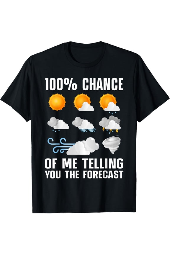 Cool Meteorologist For Men Women Meteorology Weather Tornado T-ShirtMen and women, Black T-shirt, size: Extra large